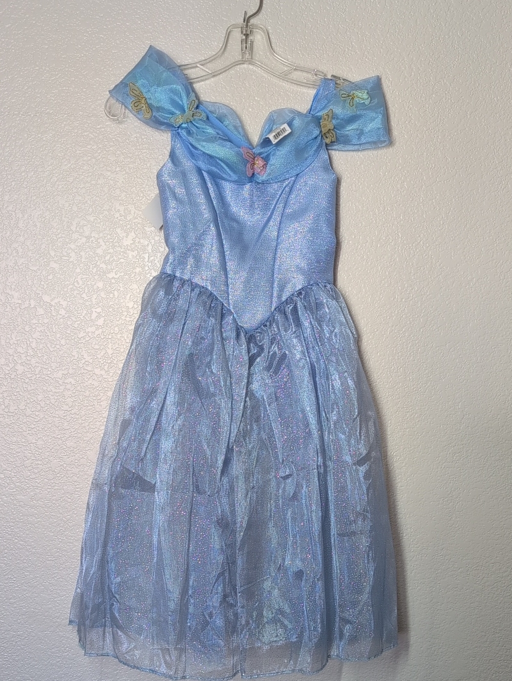 Disney Cinderella Live Light Blue Shimmer Princess Dress with Butterfly Accents